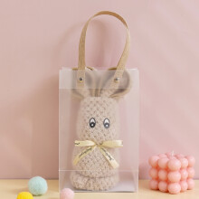 Coral Fleece Bunny Towel with PVC Bag – 35 x 75 cm