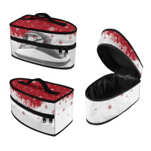 Winter Snowflakes Fall Travel Iron Storage Bag Polyester Dustproof Universal for Most Irons Home Textile Storage, Case Only