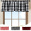 Plaid Curtains Red Black White 55x15in Polyester Blackout 1