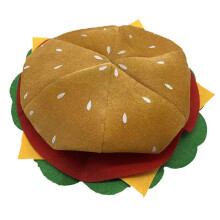 ROCKROK Unique Cheeseburgers Shaped Hat Headgear Performances Hat for Adult Kids Carnivals