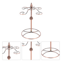 Raindrops Brown Iron Wine Glass Holders for Storage Suitable for Home Bars and Restaurants 10.5 inches