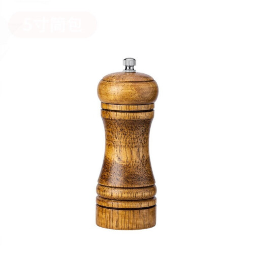 Salt And Pepper Grinder Solid Wood Spice Pepper Mill Strong Adjustable Ceramic Grinder Kitchen Cooking Tools