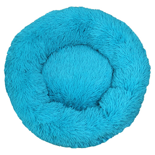 Plush Round Pet Bed Soft Washable Nest for Small to Medium