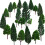 Mini Model Trees for DIY Diorama 22 pcs 1