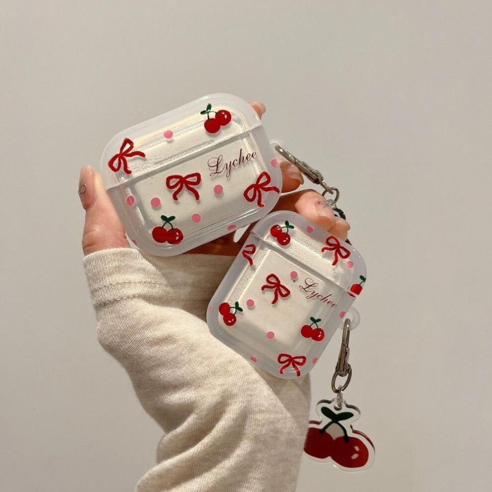 Bow Cherry Bluetooth Headphone Case For Airpods 1Â4 Red 974856162444