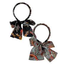 Satin Hair Bands with Long Ribbons Magic Clip Headwrap