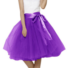Womens Short Tutu Tulle Skirt with Sash Black Size M PC06