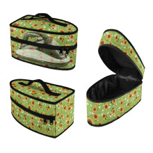 Sunflower and Daisy Pattern Handheld Steamer Iron Storage Bag Polyester Zipper Closure Travel Iron Case for Travel Steam Iron, Case Only