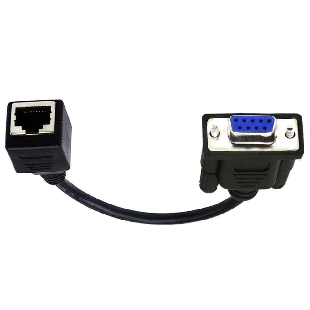 Rj45 To Rs232 Db9 9Pin Port Male To Rj45 Female Cat5 Ethernets Consoles Ethernets Extend Adapters Communication Cable 9422877473564