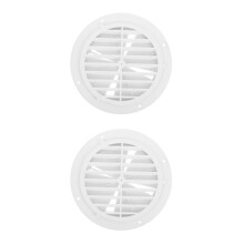 2Pcs White Round Rv Air Vent Cover Luxury Design PP Plastic
