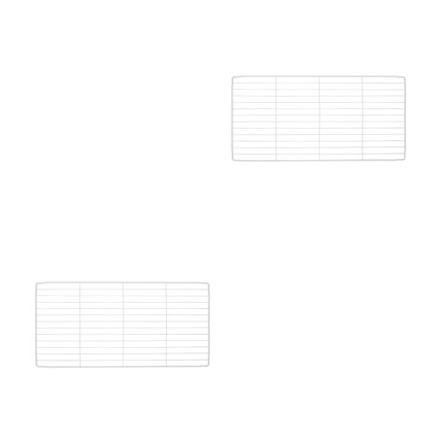 2Pcs White Metal Freezer Dividers for Adjustable Fridge Organization