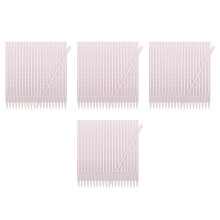 4St Nylon Brushes Roze Set Voor Oogschaduw, Lippen En Eyeliner