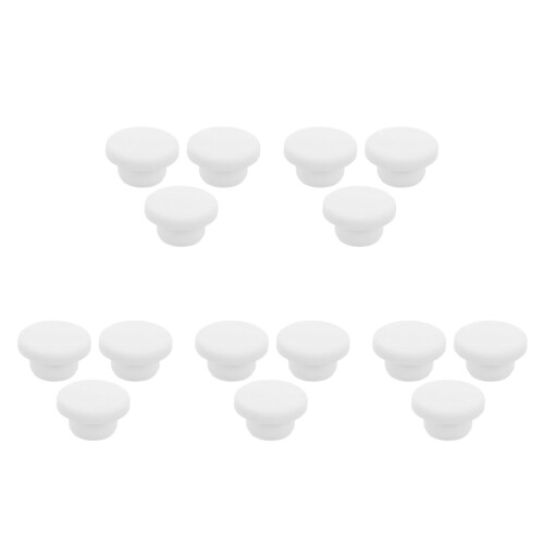 15Pcs Durable Rubber Mop Bucket Stopper White Replacement Drain Plug