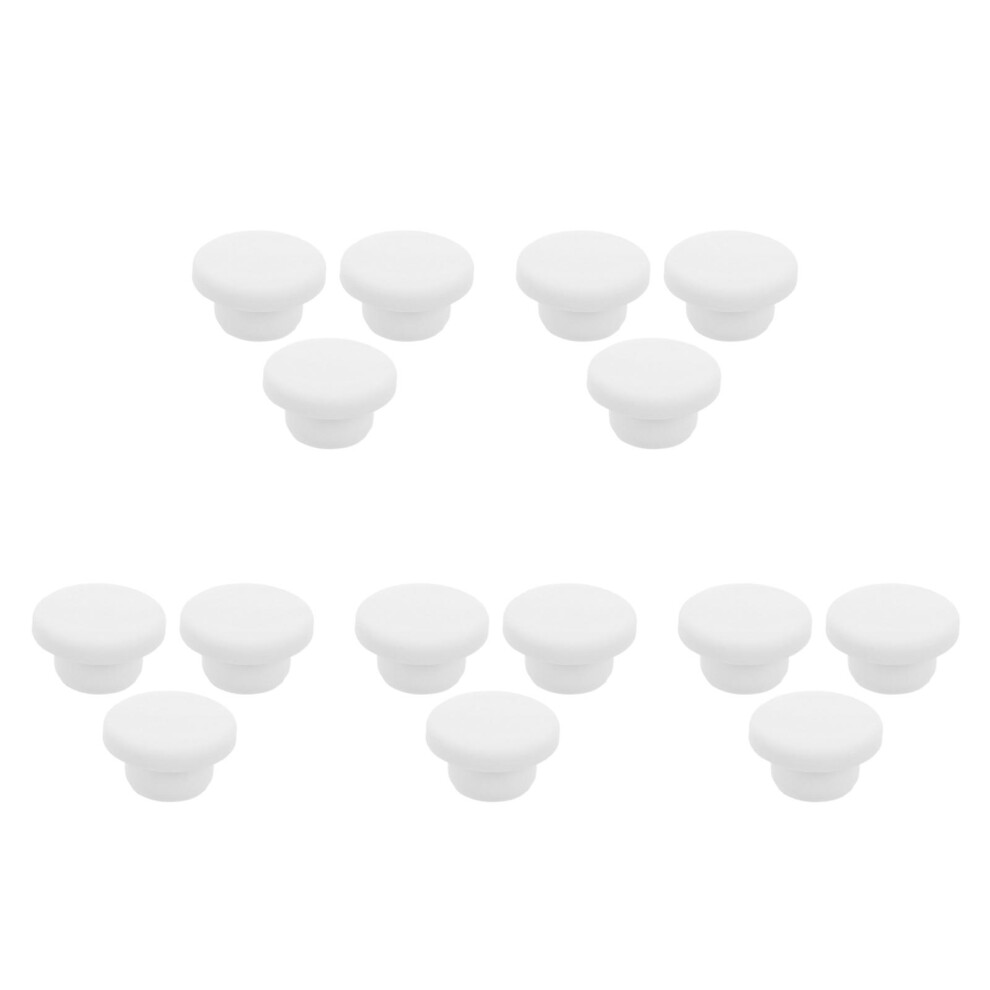 15Pcs Durable Rubber Mop Bucket Stopper White Replacement Drain Plug 3712458670298