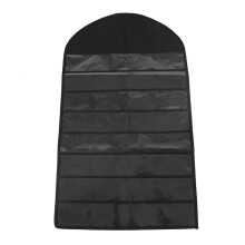 Sieradenorganizer voor vrouwen, hangende organizer met 32 transparante vinyl vakjes, gemaakt van non-woven stof, opvouwbaar ontwerp, gemakkelijk mee