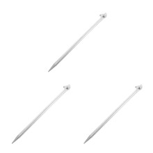 3Pcs Silver Brass Ground Rod for Home Use Electric Fence Safety