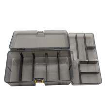 Double Layer Bait Box Gray 11x6.7x21.5cm