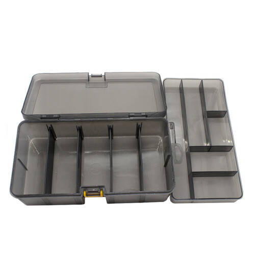Double Layer Bait Box Gray 11x6.7x21.5cm
