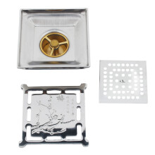 Floor Drain Cover for Non-Slip Silicone Rim, Waterproofing Stainless Steel Drain Cover for Shower Bathtub Area (55Mm)