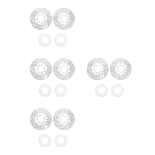 8Pièces Cache Aluminium Pour Usage Routier Argent