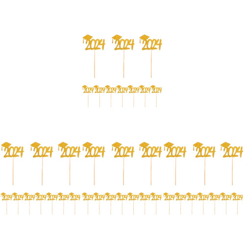 40Pièces Décor Cupcake Graduation Papier Pour 2024