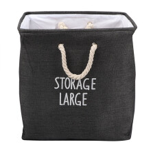 Jute Foldable Bin, Decorative Practical Storage Solution with Lightweight Sturdy Design, Strong Construction for Easy Carrying and Versatile Use