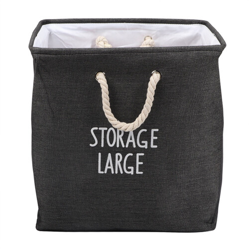 Jute Foldable Bin, Decorative Practical Storage Solution with Lightweight Sturdy Design, Strong Construction for Easy Carrying and Versatile Use