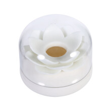 Versatile and Stylish Lotus Flower Cotton Swab Holder, Adorable and Functional Toothpicks Brushes Holder with Transparent Lid and Dustproof Cover for