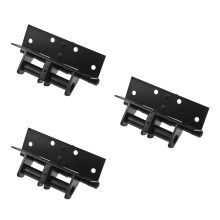 3Pcs Black Manganese Steel Automatic Door Closer Hinges for Home Use