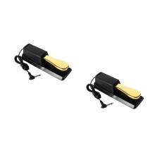 2Pcs Golden Sustain Pedal for Piano Durable Alloy Keyboard Foot Pedal