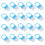 100pcs Nail Practicing Brush Hand Brush For Nails Blue 1