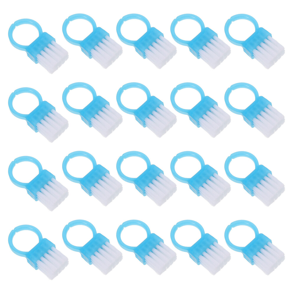 Totority Blue 100Pcs Nail Practicing Brush Hand Brush For Nails