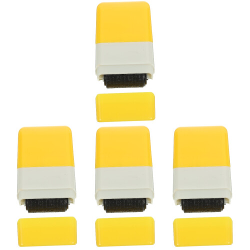 4Pcs Portable Confidential Roller Stamp for Identity Theft Protection
