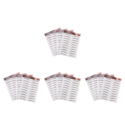 16Pièces Décor Sourcils 6D Waterproof Transfert Facile Marron