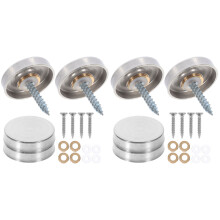 40Pièces Caches Vis Décoratifs Inox Pour Style Moderne Argenté