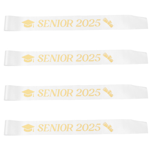 4Pièces Accessoires Blancs Pour Soirée De Remise De Diplômes En