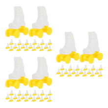 30Paare Niedliche Weiße Mini Rollschuhe Für DIY Puppenschuhe Und Deko