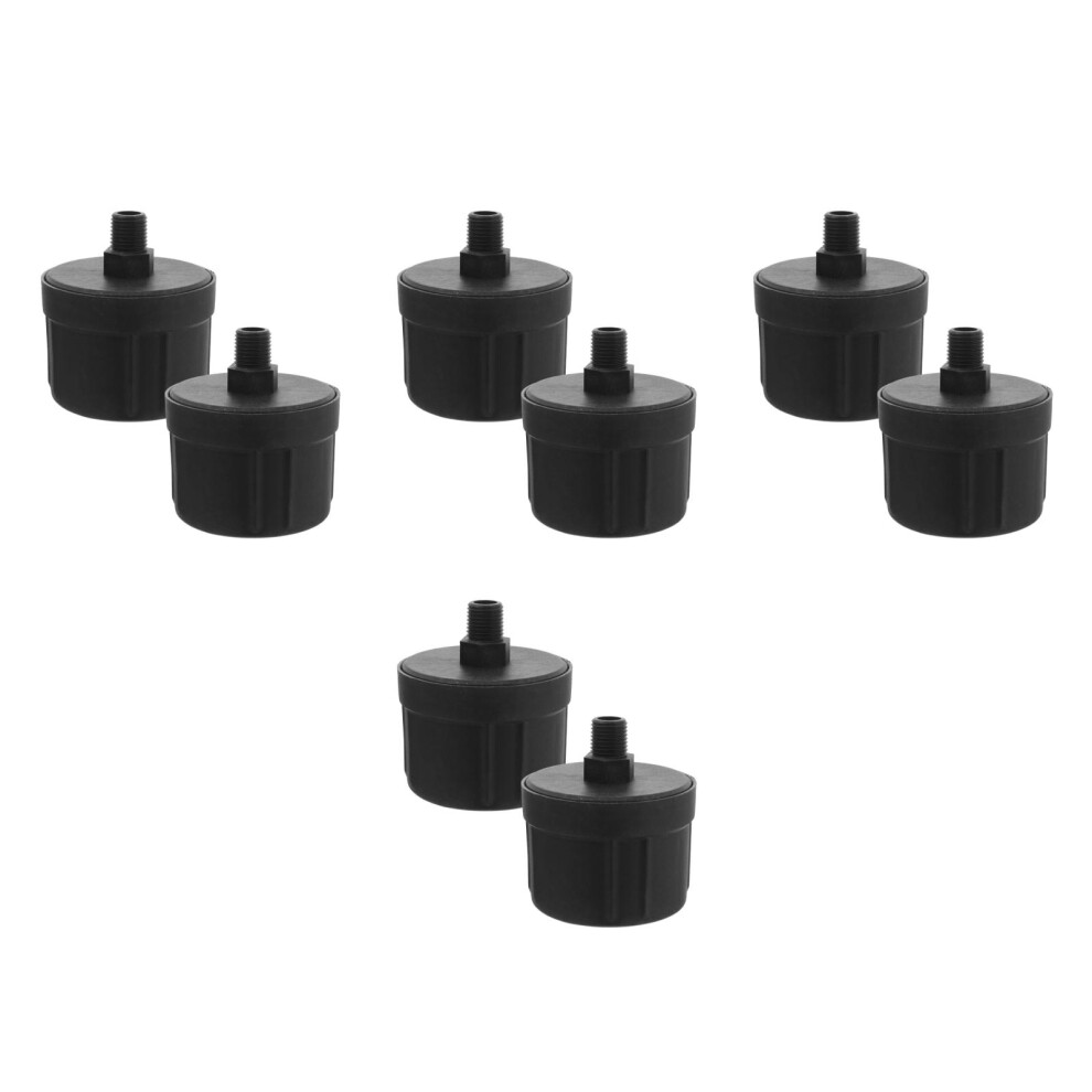 8Pcs Air Compressor Muffler Filter Noise Reducing Abs Black 3712504030960