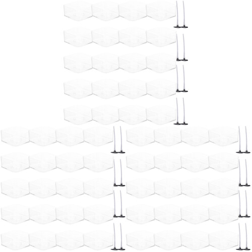 3Ensembles Bougies Carrés Blancs Plastique Pour DIY