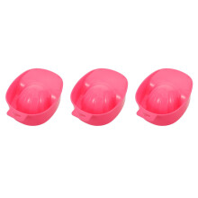 12Pcs Lightweight Pink Plastic Finger Soak Bowls for Nail Art Care