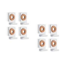 8Pcs Silver Metal Mirror Clips Heavy Duty Frameless Mirror Hangers
