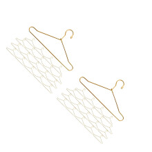 40Pcs Golden Metal Wardrobe Hangers Small Doll Clothes Organizer Set