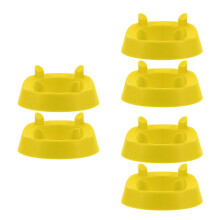 6Pcs Yellow PP Ball Display Stand Organizer for Football Rugby Soccer