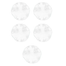 5Pcs Clear Glass Wavy Wax Melt Dish with Stable Aromatherapy Design
