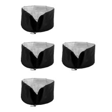 4Pcs Black Oxford Fabric Plant Covers Frost Protection for Patio Trees