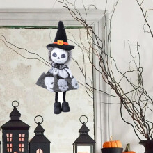 Décorations d'Halloween à suspendre au sapin : pendentifs citrouille, fantôme, sorcière et chat noir pour une décoration de fête