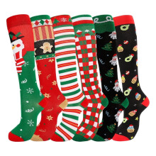 Compression Socks for Women Circulation Knee High 6 Pairs for Nurses, Running, Travel, Athletic,Christmas Day Gifts,S/M Style 3