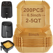 200PCS Small Air Fryer Liners for 2-5 QT, Compatible with CHEFMAN 2 QT, Cosori 2.1 QT, Dash 2.6 QT, Instant Pot Mini