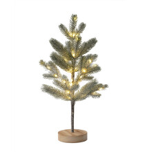 Battery Or USB Operated LED Fairy Lights Glowing Christmas Tree Festive Decoration Indoor Holiday Accent Rustic Style Tabletop Tree