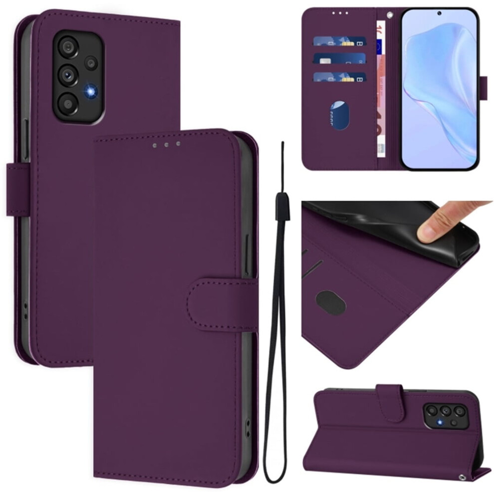 Wallet Case Compatible With Samsung Galaxy A53 5G Â Pu Leather Magnetic Flip Folio With 3 Card Slots & Wrist Strap, Violet 9313598240552